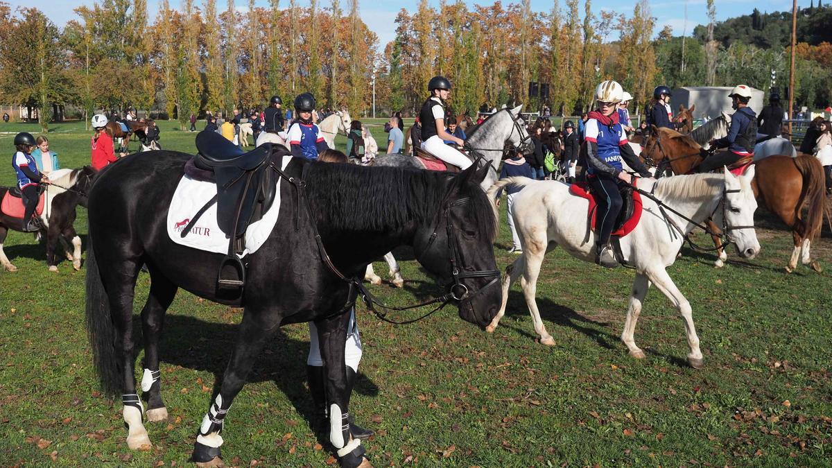 Particpants a cavall en una anterior edició de la fira banyolina.