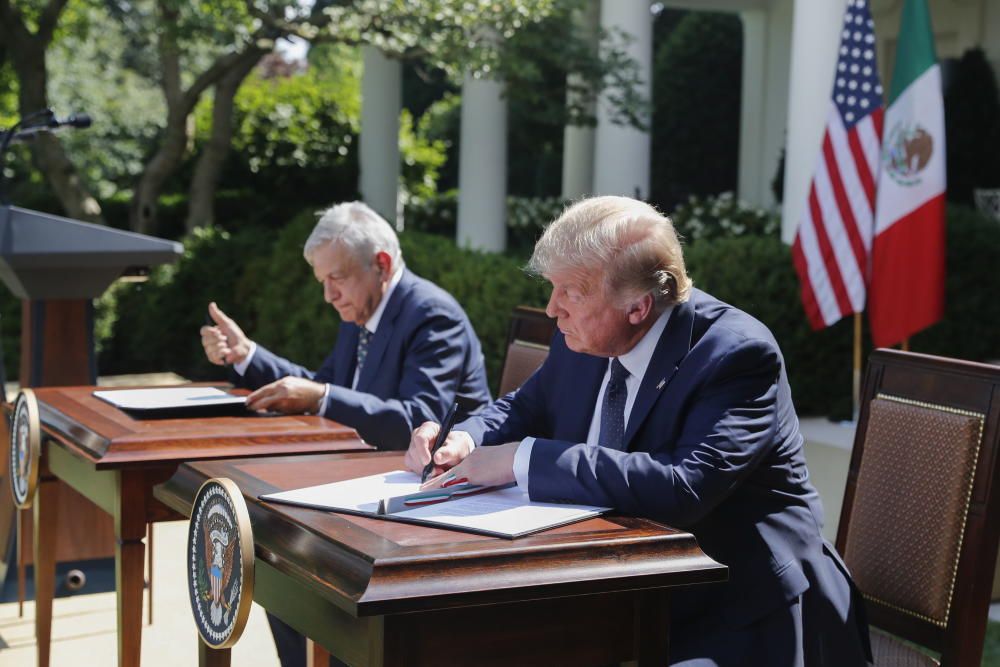 Reunión entre Trump y López Obrador.