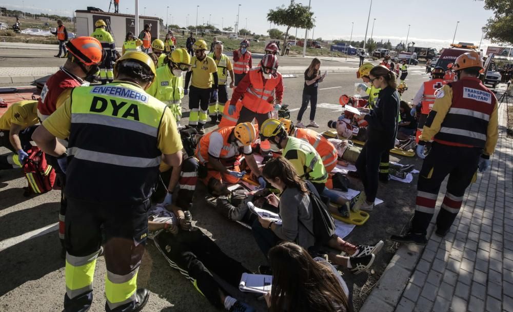 Más de 500 efectivos participan en un simulacro de accidente aéreo