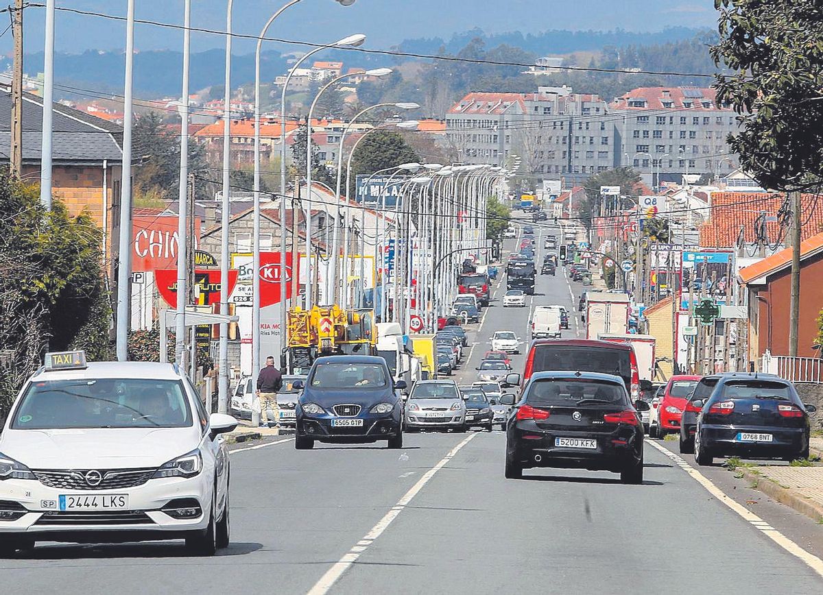 Avenida de Rubiáns que pasará al callejero urbano de Vilagarcía.