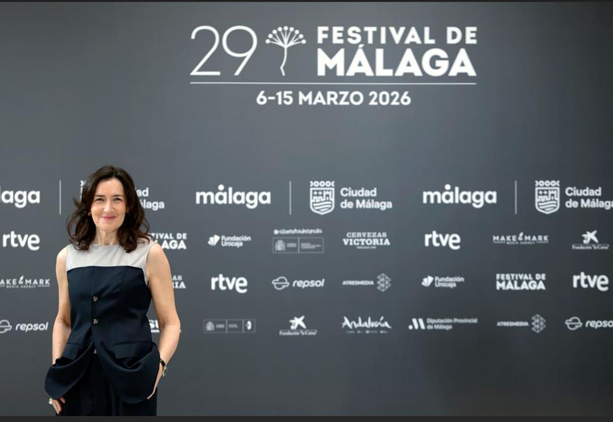 Ángeles González-Sinde, en el photocall del Festival de Málaga.
