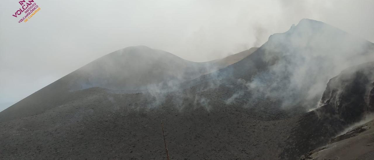 Interior del cráter más activo del volcán de La Palma