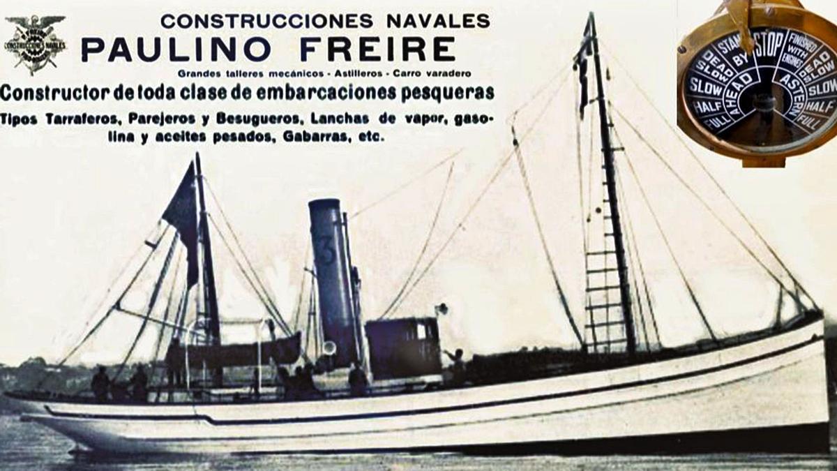 Vapor tipo Vigo, dos máis grandes que se podían construir, de Construcciones Navales Paulino Freire.