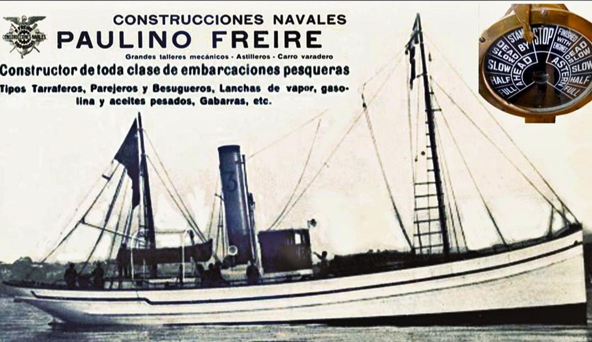 Faenando a bordo do barco Melitón Domínguez.