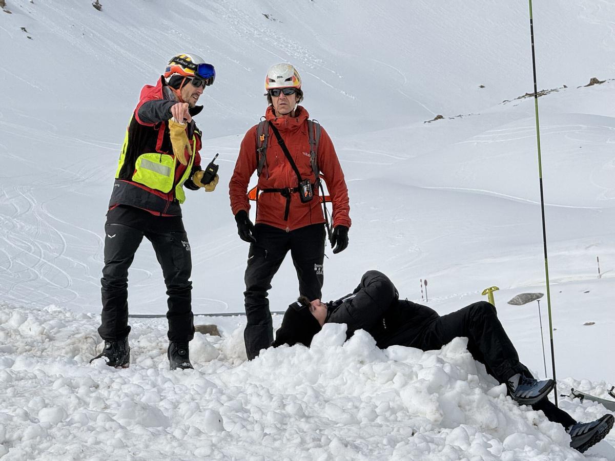 Dos persones i una persona ferida en el simulacre d'allau de La Molina Dos persones i una persona ferida en el simulacre d'allau de La Molina