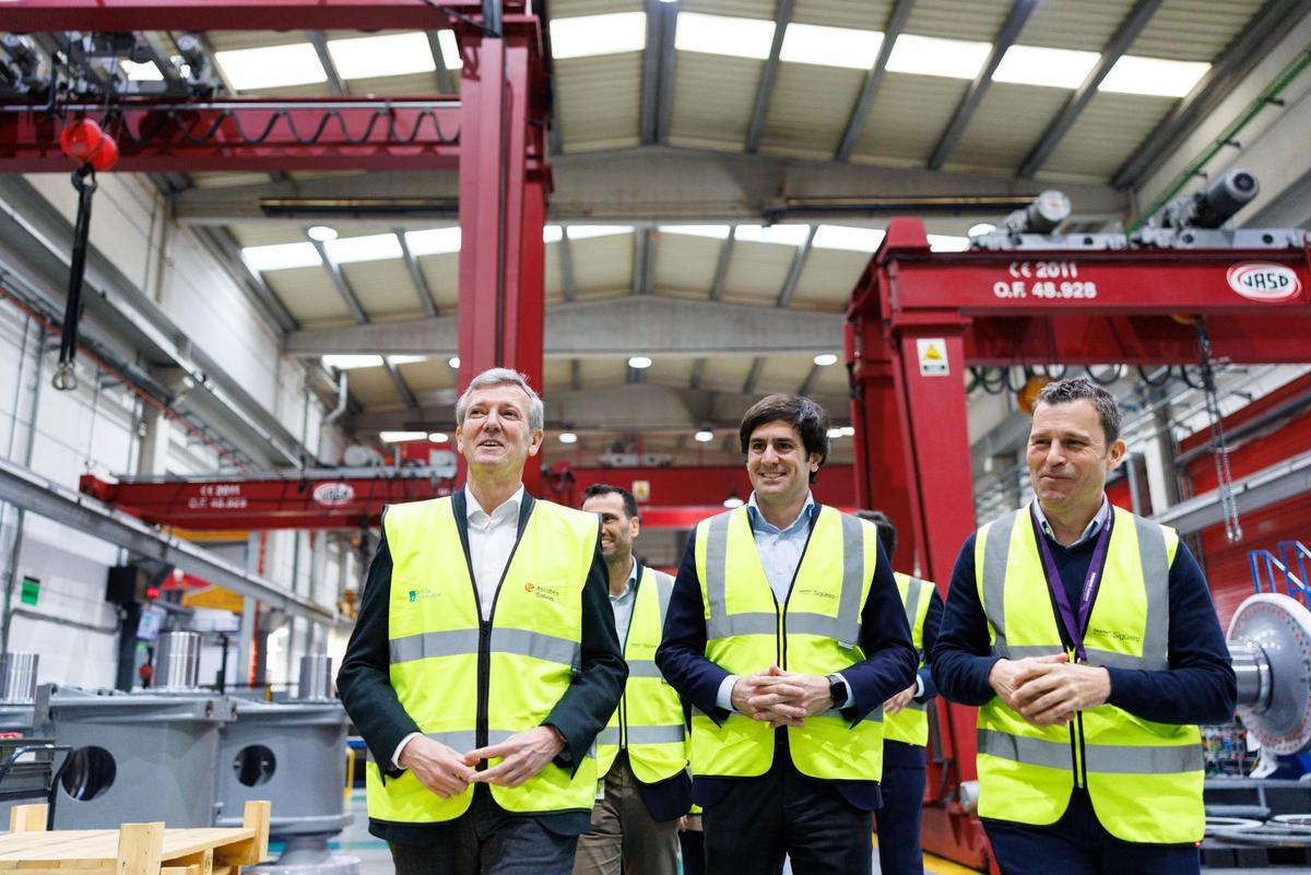 Rueda defiende el impulso a la energía eólica desde la planta de Siemens Gamesa en Sigüeiro Rueda defiende el impulso a la energía eólica desde la planta de Siemens Gamesa en Sigüeiro