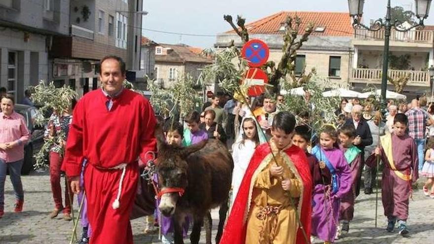 Procesión de la Borriquita de Gondomar, el domingo. // Riveiro