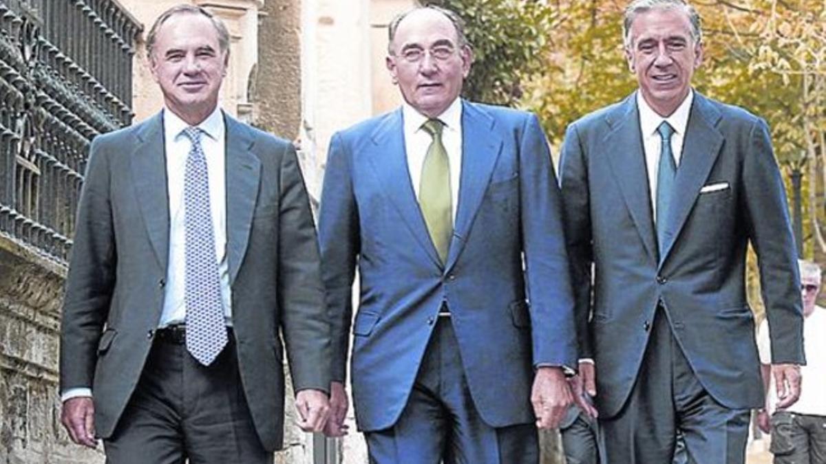 Iberdrola 8El presidente, Ignacio Sánchez Galán, en el centro.