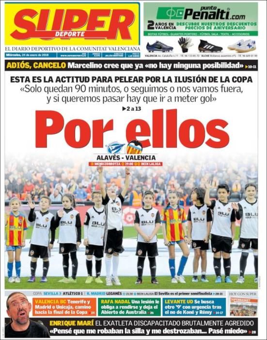 Portadas deportivas del miércoles 24 de enero