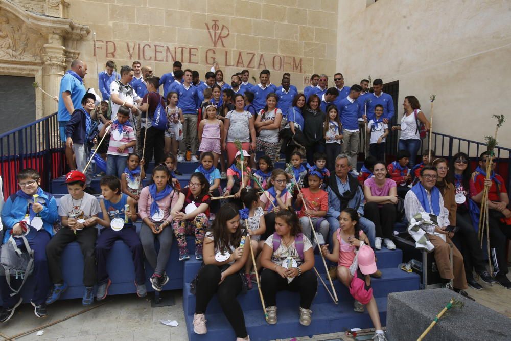 La directiva y los jugadores visitan el santuario un día antes de la romería