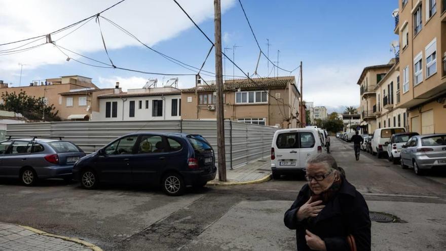 Un solar vacío en Son Espanyolet, uno de los barrios en auge inmobiliario.