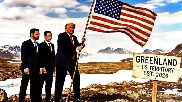 Trump 'planta' la bandera de EEUU en Groenlandia