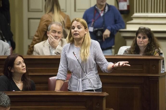 Delia Padrón Pleno del Parlamento de Canarias , Santa Cruz de Tenerife , presidente Fernando Clavijo CC