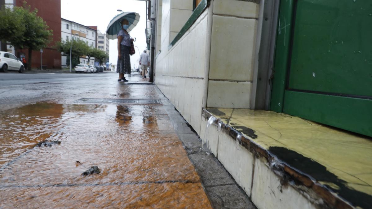 Inundaciones en Gijón por las fuertes lluvias