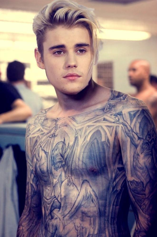 Justin Bieber con tatuaje a lo Prison Break