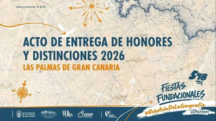 El acto de Entrega de Honores y Distinciones 2026 del Ayuntamiento de Las Palmas de Gran Canaria 2026