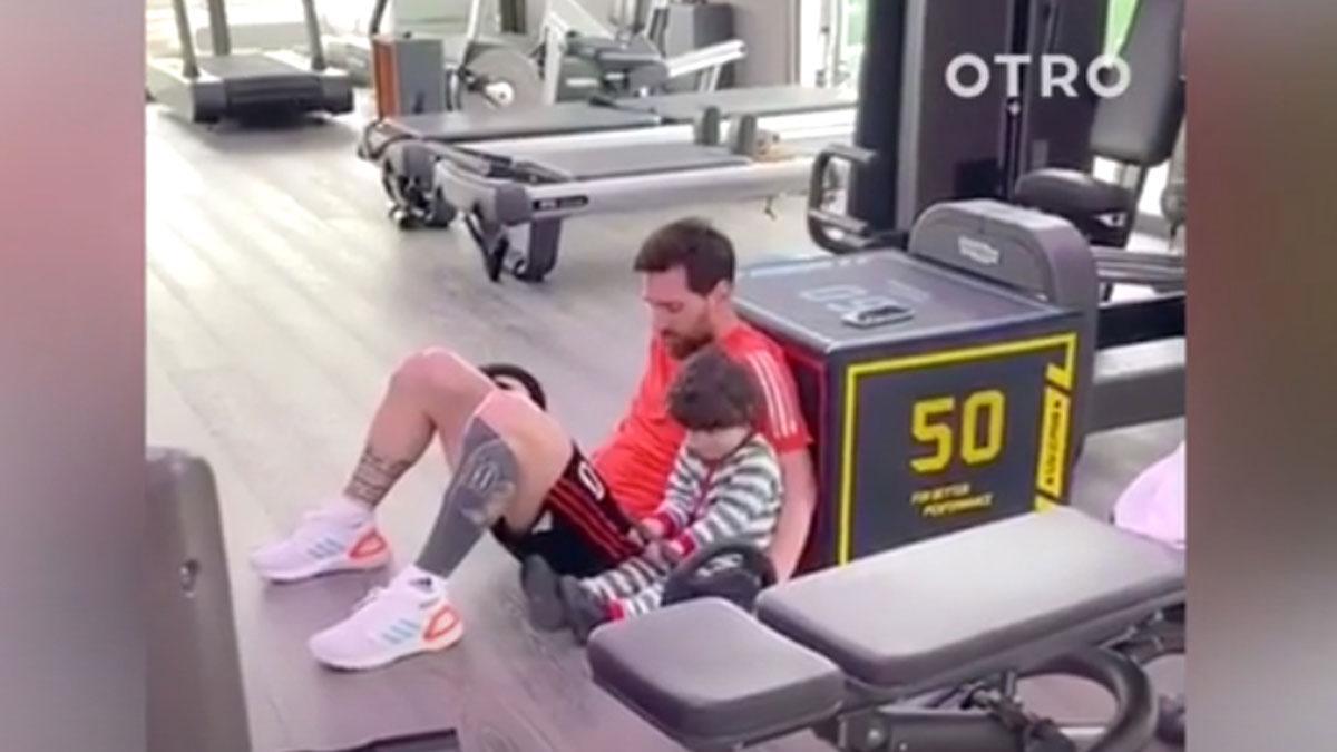 Así entrena Messi en su casa durante el confinamiento