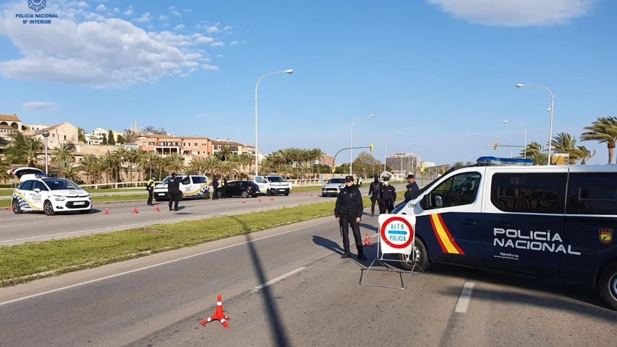 Tres detenidos en Palma por desobedecer el estado de alarma