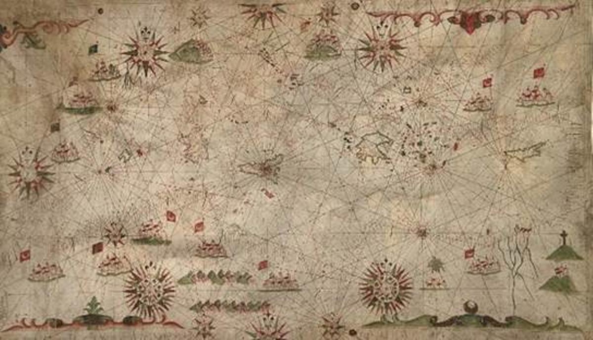 'Portulano del Mediterráneo', [Messina, finales del siglo XVI y principios del siglo XVII].