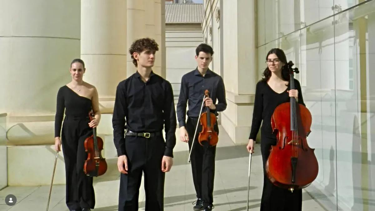 Cuarteto Brétema, con cuatro integrantes formados en la Escuela Superior de Música de Cataluña.