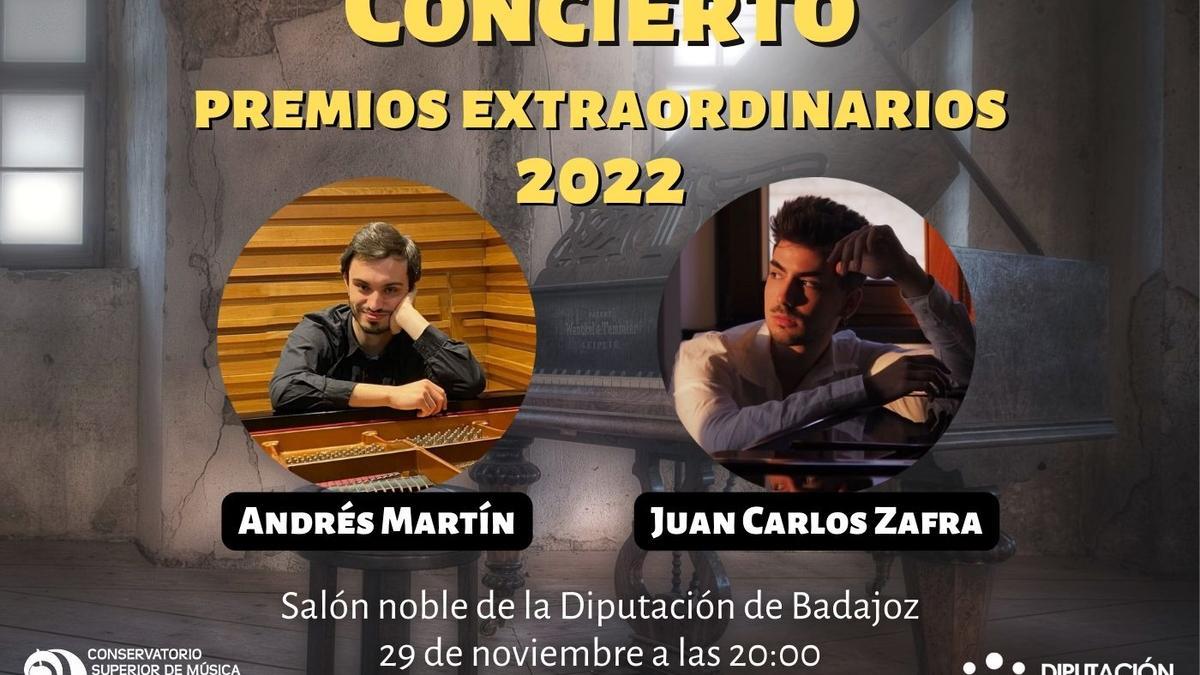 Cartel anunciador del recital de piano que cierra la semana musical de Santa Cecilia.