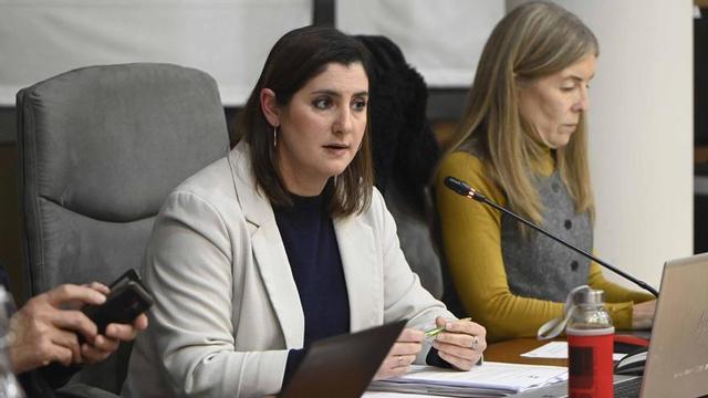 La alcaldesa (centro),en un pleno municipal. | PABLO H. GAMARRA
