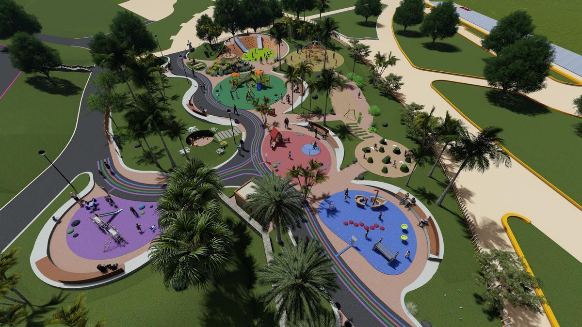 Infografía del futuro parque Santa Catalina.