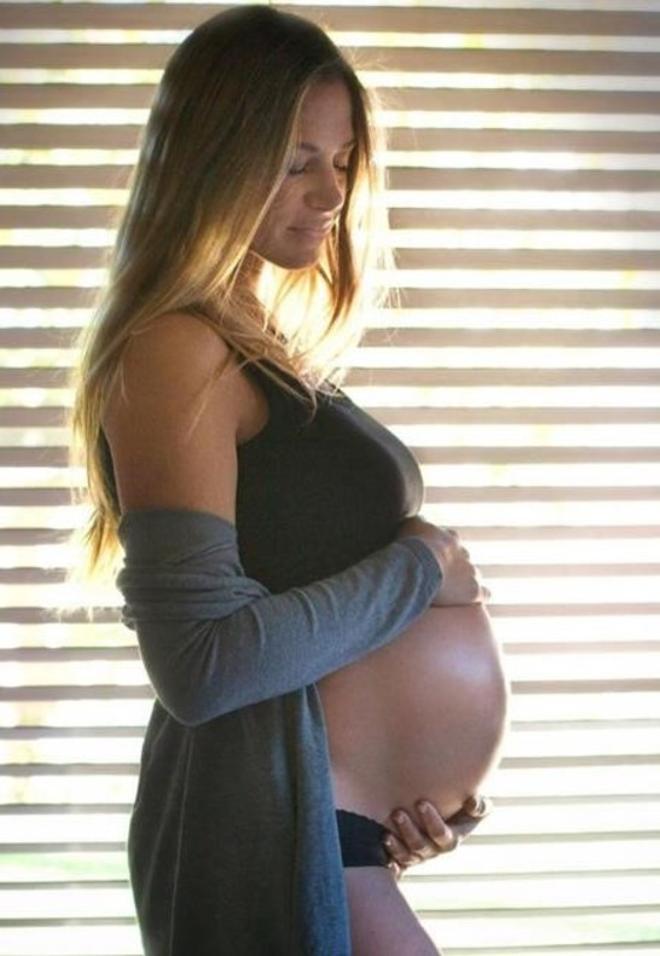 Martina Klein, en las últimas semanas de embarazo.