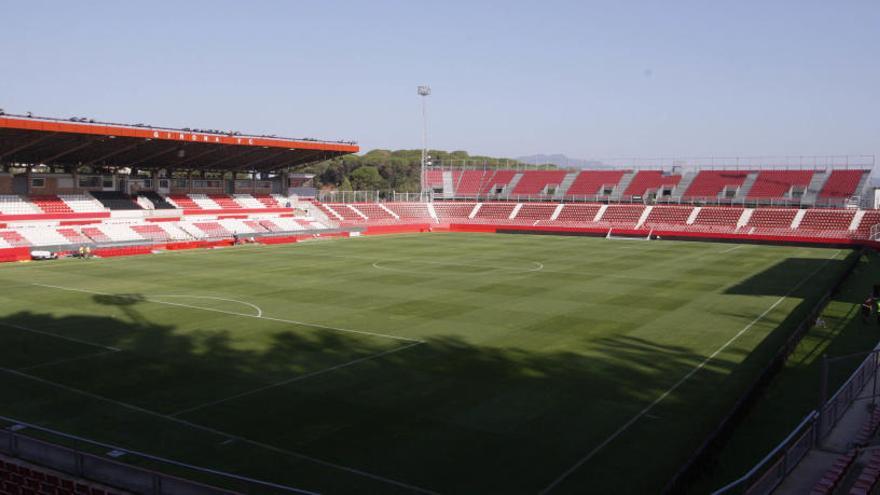 Vista de l&#039;estadi de Montilivi, que avui s&#039;estrena a Primera Divisió.