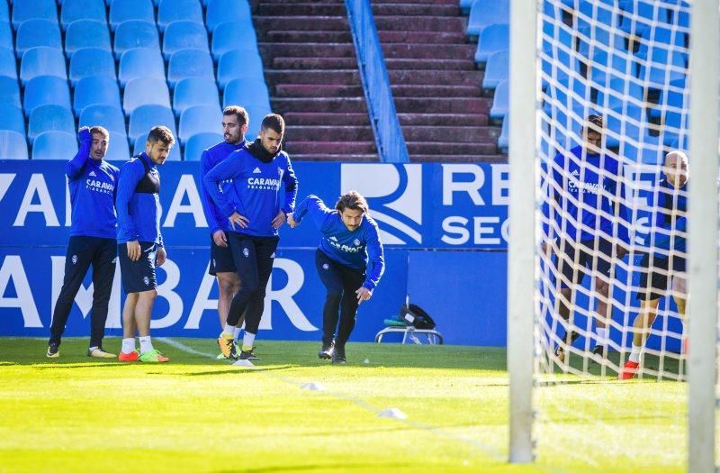 Sesión de entrenamiento del Real Zaragoza