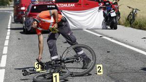 MUERE UN CICLISTA ATROPELLADO EN ERICE DE IZA (NAVARRA)