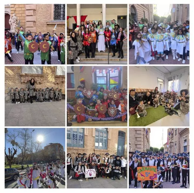 El Colegio Andrés Baquero llena las calles de Murcia dehistoria en su primer desfile de Carnaval