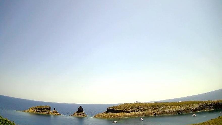 Perspectiva de les Illes Columbretes captada por la nueva cámara de Avamet en el Parque Natural.