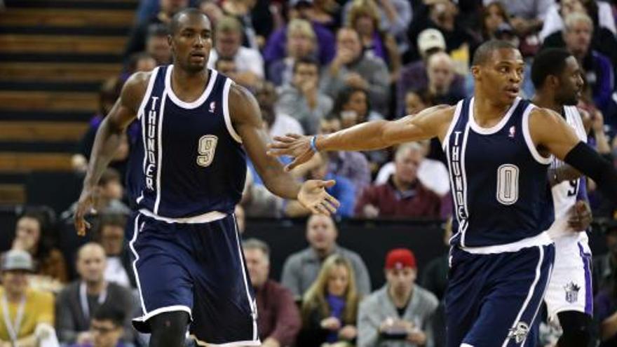 Serge Ibaka y Russell Westbrook