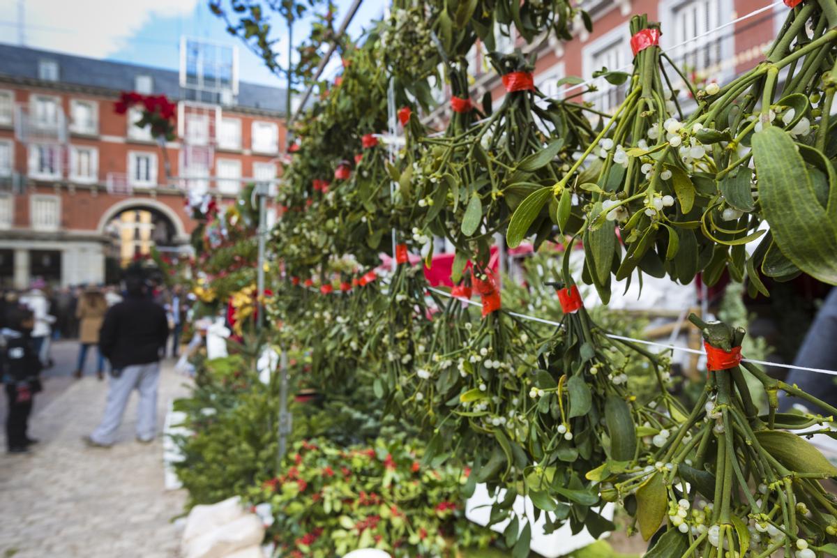Mercado de Navidad de la plaza Mayor de Madrid.