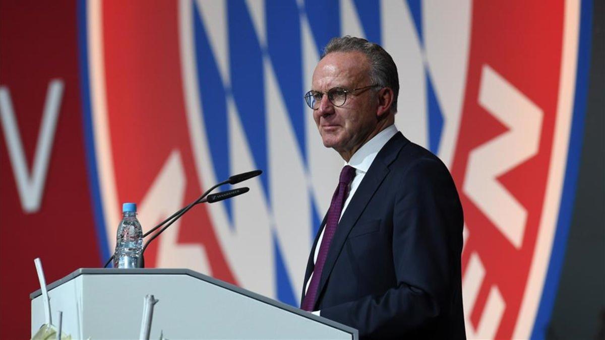 xortunobayern munich ceo karl heinz rummenigge gives a sp190531192217