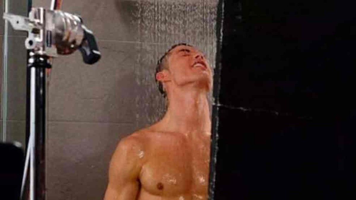 Cristiano Ronaldo, en la ducha
