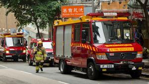 Un camión de bomberos chino.