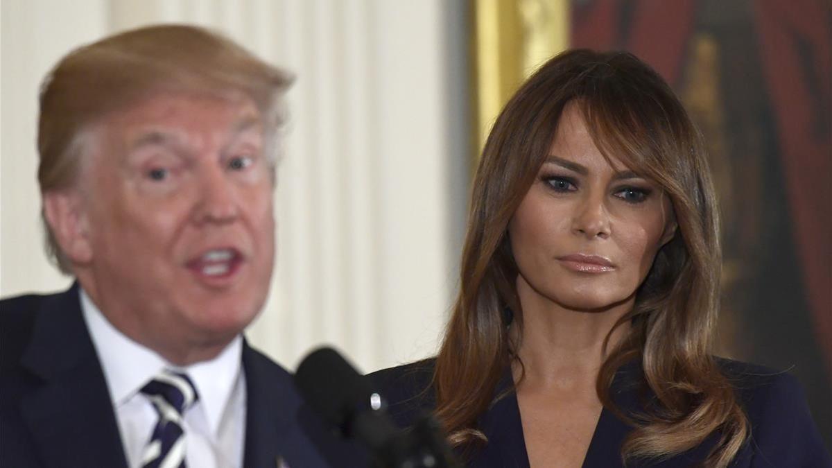 Trump y su esposa, Melania.