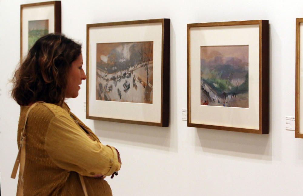 La pinacoteca expone nueve gouaches y 18 dibujos realizados por el pintor valenciano durante una estancia en Nueva York.