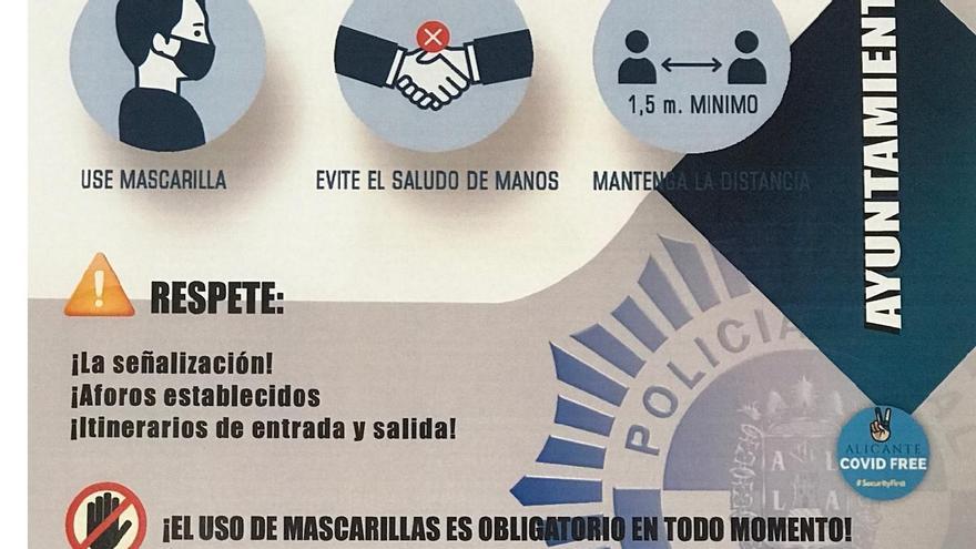 Cartel con las medidas de prevención para la festividad de Todos los Santos