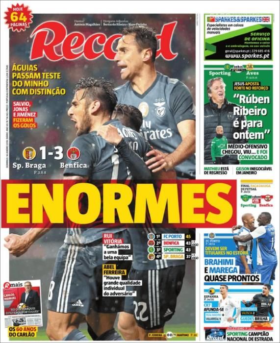 Portadas domingo 14 de enero de 2018