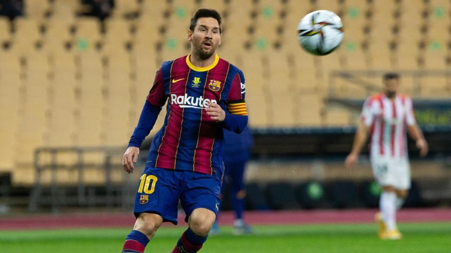 Leo Messi, durante la final de Supercopa de España ante el Athletic Club