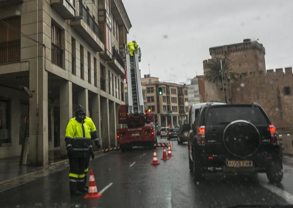 Temporal de lluvia en Elche