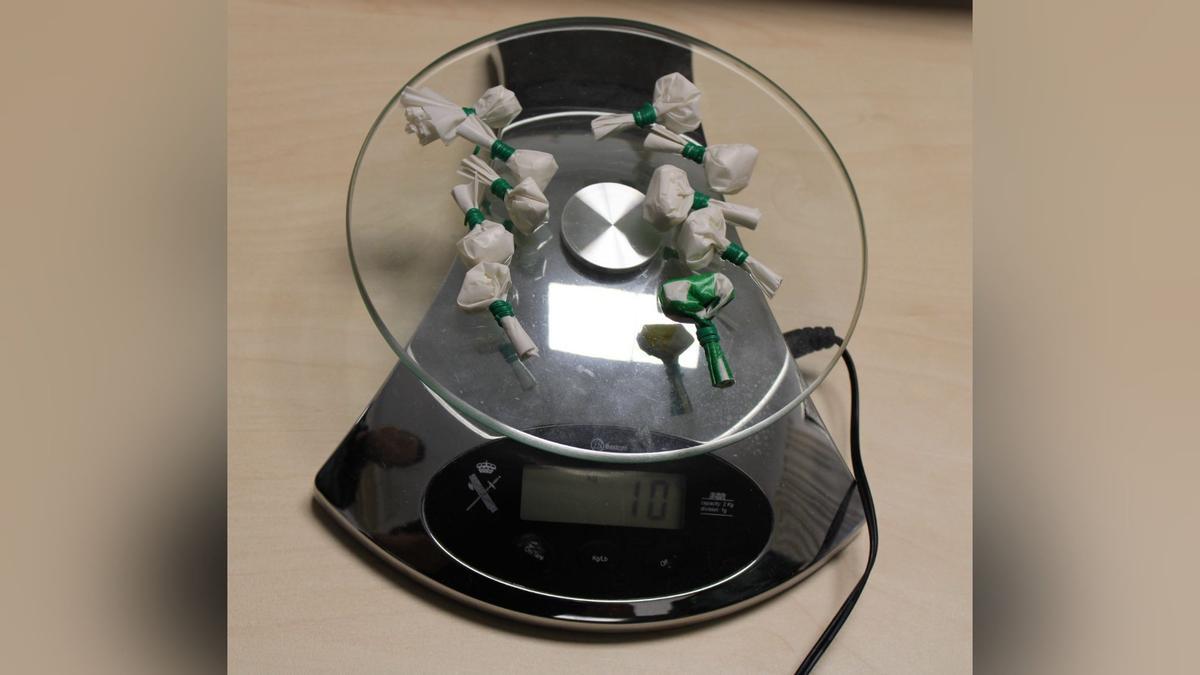 Droga incautada por la Guardia Civil en Palma del Río.