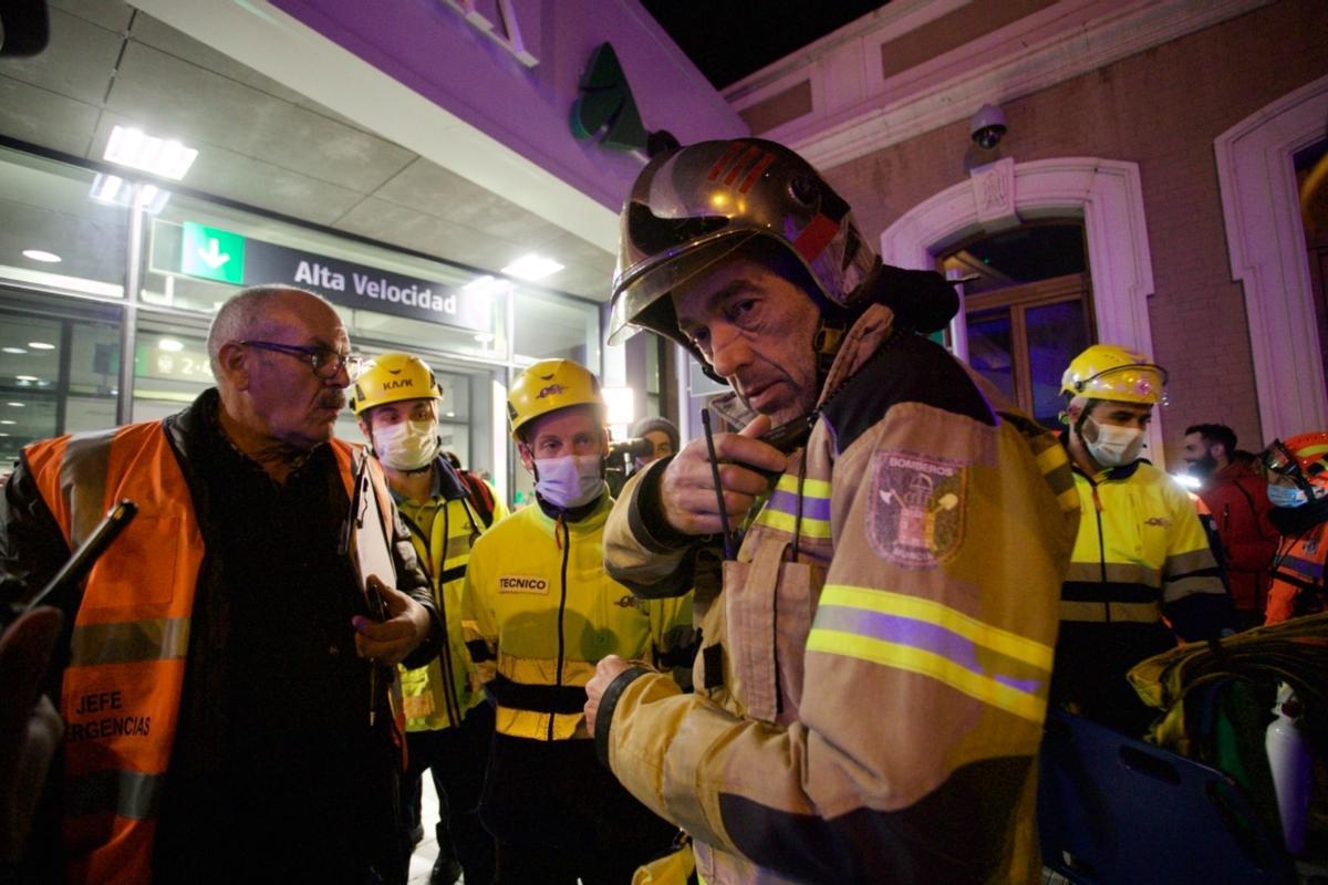 Simulacro en la estación