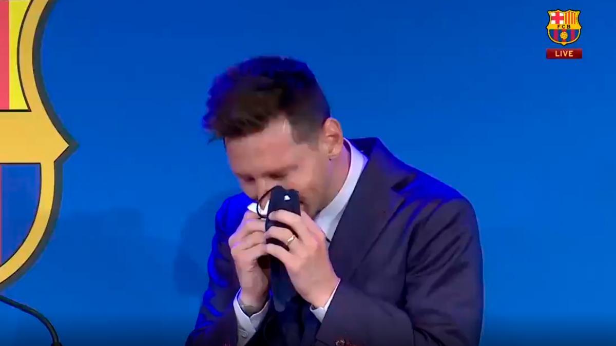 Hoy es un día muy duro para el barcelonismo: Leo Messi rompió a llorar antes de comenzar el acto de despedida