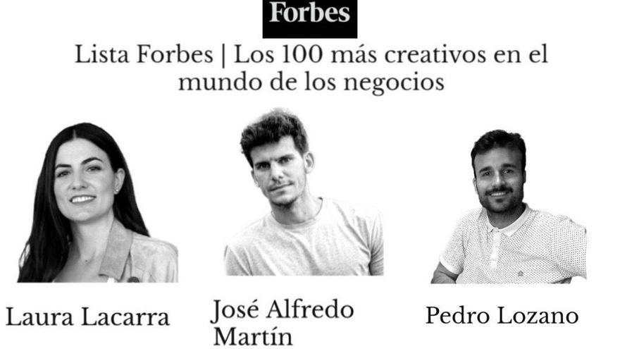 Tres aragoneses entran en la lista Forbes de los 100 más creativos del mundo