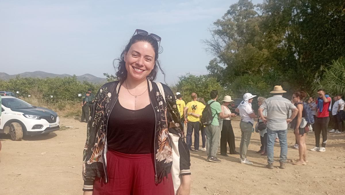 La actriz Ana Arias, esta semana en la Vega de Mestanza.