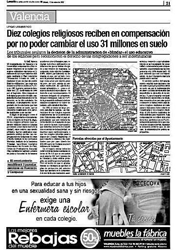 2007. Tras años de negociaciones se calculó la cantidad para cada centro y se pactó pagar en suelo.